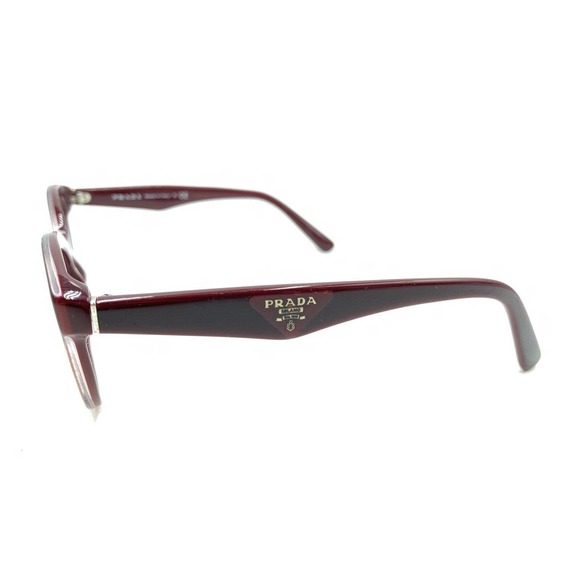 Prada VPR11R UAN-1O1 Dark Red Burgundy Cat Eye Eyeglasses Frames 50-17 140 Italy - Picture 7 of 12
